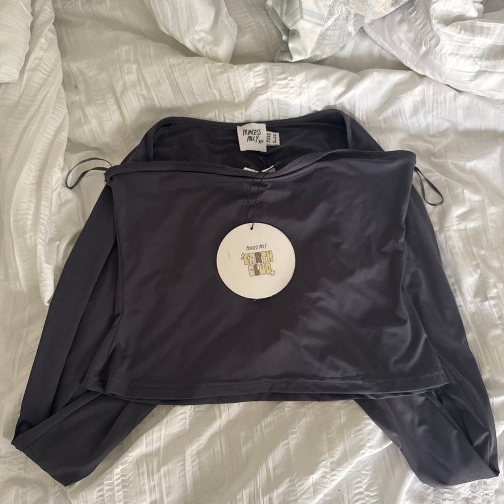 Grey Long Sleeve Top